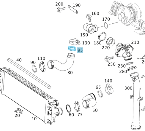Oring Conta / Turbo Hortum Contası Ø61,90mm Universal ML W164, C Seri W204, W Seri W211, W212, S Seri W220, W221, W222, Vito W639, Sprinter W906, W907, Motor: OM642, OM646, OEM A0289974548