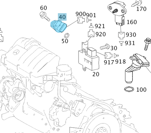 Eksantrik Devir Sensörü / Eksantrik Konum Sensörü Motor: OM611, OM612, OM642, OM646, OM647, OM648, OEM A0051531328, A0031539728