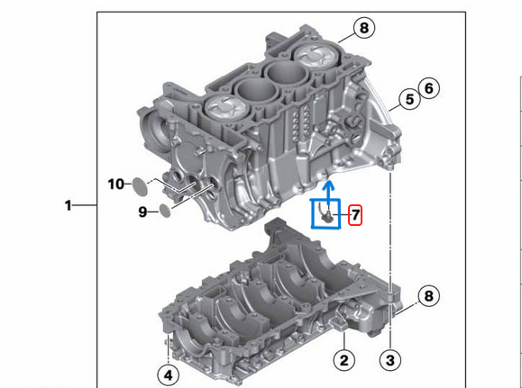 Yağ Fıskiyesi / Yağ Püskürtme Memesi / Yağlama Jeti BMW 1 Seri F20, F21, 3 Seri F30, F31, MINI R55, R56, R57, R58, R59, R60, R61, Motor: N13, N14, N18, OEM 11117534650