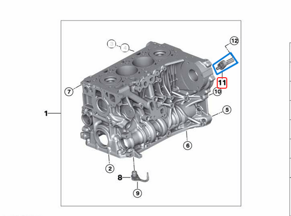 Yağ Fıskiyesi / Yağ Püskürtme Memesi / Eksantrik Zincir Yağlama Jeti BMW ve MINI Motor: B37, B47, N47, N57N OEM 13527797909