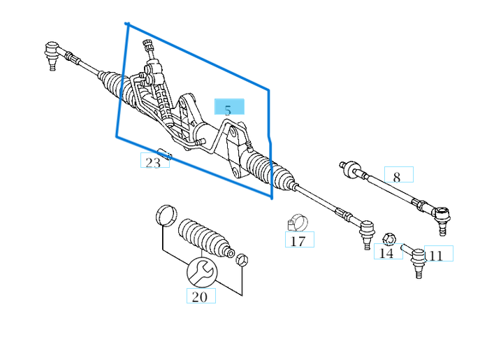 Direksiyon Kutusu SPRINTER W901, W902, W903, W904, VW LT35 OEM A9014604500, A9014604100, A9014602700, A9014600800, 2D1422055
