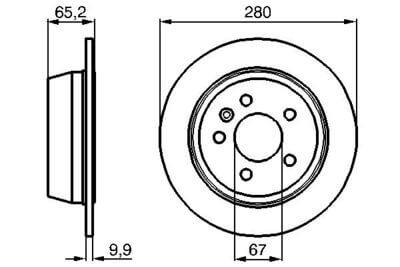 Fren Diski / Fren Aynası Arka Takım Vito W638 OEM A6384230112, 6384230112 Bosch No: 0986478873