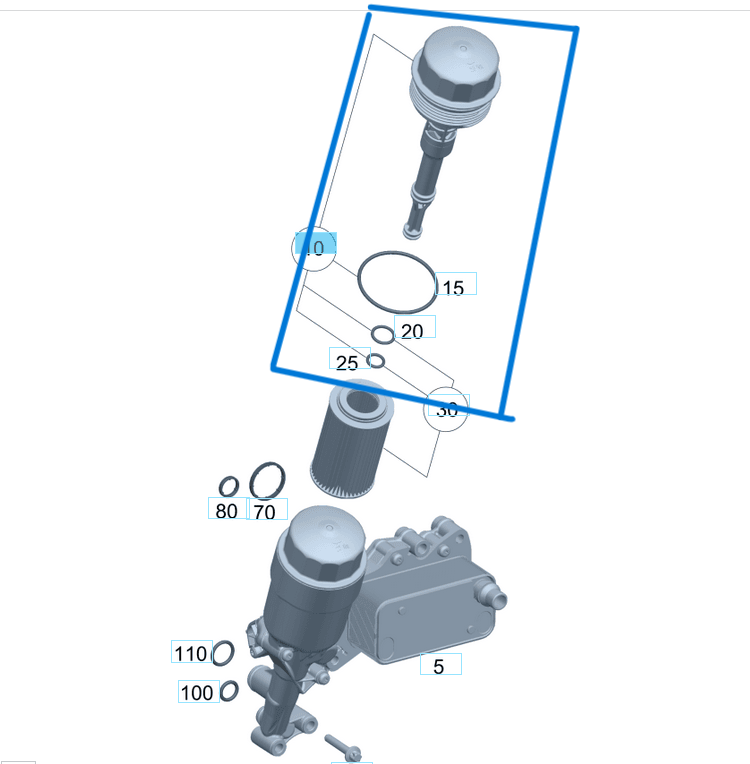 Yağ Filtre Kütüğü Kapağı OM651 Motor OEM A6511800138