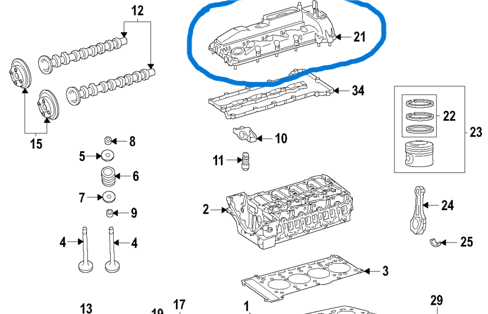 Subap Kapağı (Külbüratör Kapağı) W205, W212, VITO W447, W639, SPRINTER W906 OM651 OEM A6510108918, A6510101230