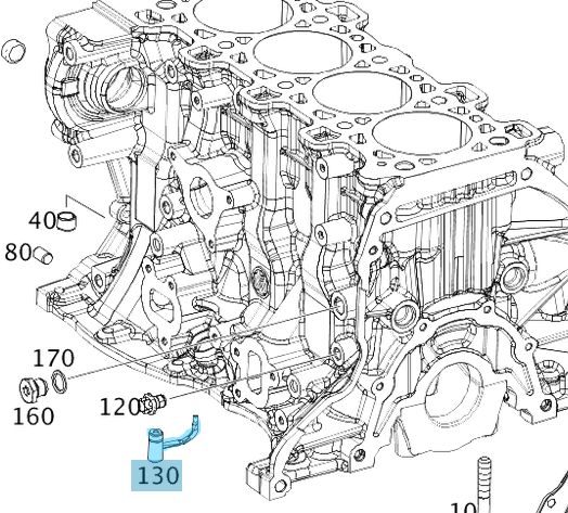 Yağ Fıskiyesi / Yağ Püskürtme Memesi Motor: OM622, OM626 OEM A6221870036, 115608911R