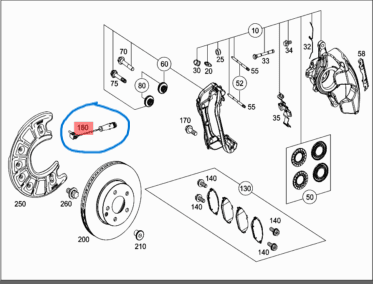 Fren Balata Fişi Ön W171, W212, W221  E Seri, S Seri OEM A1715400617