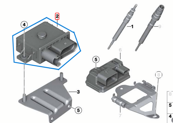 Kızdırma Rölesi / Buji Isıtma Rölesi BMW 1 Seri E81, E82, E87, E88, 3 Seri E90, E91, E92, E93, 5 Seri E60, E61, X1 Seri E84, X3 Seri E83, Motor: N47 OEM 12218591723, 12217798000