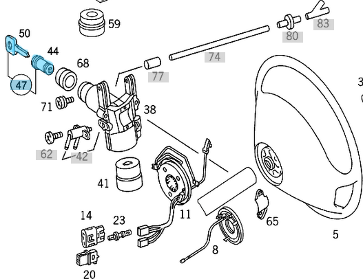 Kontak Şifresi / Kontak Göbeği Sprinter W901, W902, W903, W904, Vito W638, Axor, OEM A9014620379, A9014620179