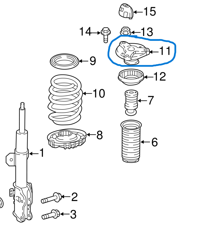 Amortisör Takozu Ön Üst Vito W639, W447 2010->  OEM A6393230720