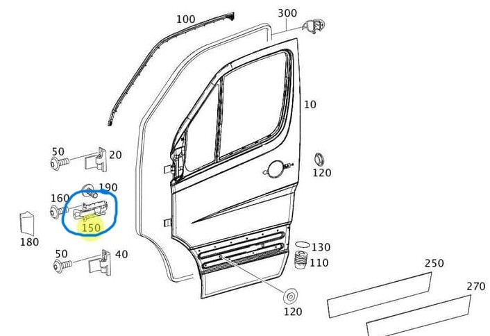 Kapı Gergisi Ön Kapı Sağ Sol SPRINTER W906 OEM A9067200516