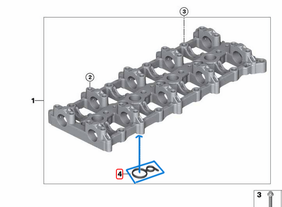 Enjektör Contası / Külbütör Kapak Alt Contası BMW-MINI Motor: B47, B47D, B57P, B57R, N47, N47S, N57, N57N, OEM 11317801703, 7801703