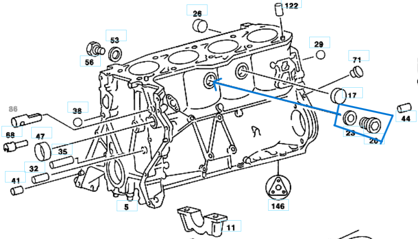 Blok Su Tapası Vidalı OM601, OM602, OM603, OM604, OM605, OM606, OM611, OM651, M102, M104, M111, M273 OEM A1179970230, A0069977548