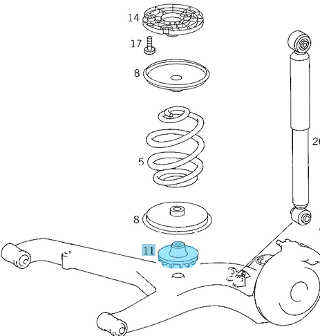 Get Lastiği Takozu Arka Alt / Helezon Takozu Arka Küçük Alt Vito W638 OEM A6383240584