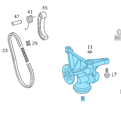 Yağ Pompası Vito W638, Sprinter W901, W902, W903, W904, Motor: OM611 CDI, OEM A6011801401, 6011801401