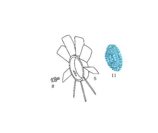 Fan Termiği E Seri W124, W210, C Seri W202, Motor: M111 OEM A1112000422