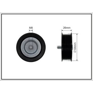 Kayış Gergi Makarası (kasnağı) SPRINTER W906 VITO W639 OM651, OM611, OM646 OEM A6512000670 A0002020019