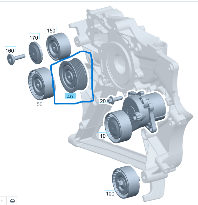 Kayış Gergi Makarası (kasnağı) SPRINTER W906 VITO W639 OM651, OM611, OM646 OEM A6512000670 A0002020019