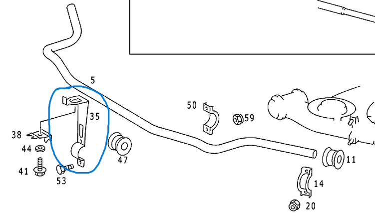 Viraj Demir Kelepçesi Ön Sol E Seri W124  OEM A1243230426