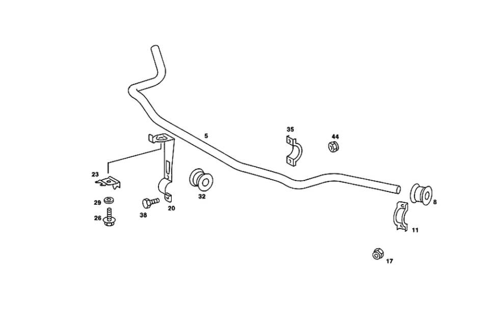 Viraj Demir Kelepçesi Ön Sağ E Seri W124 OEM A1243230526