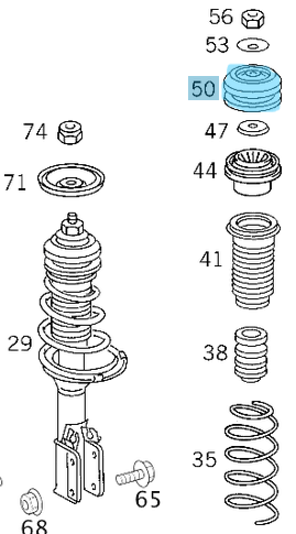 Amortisör Takozu Ön Üst Vito W638, OEM  A6383230420