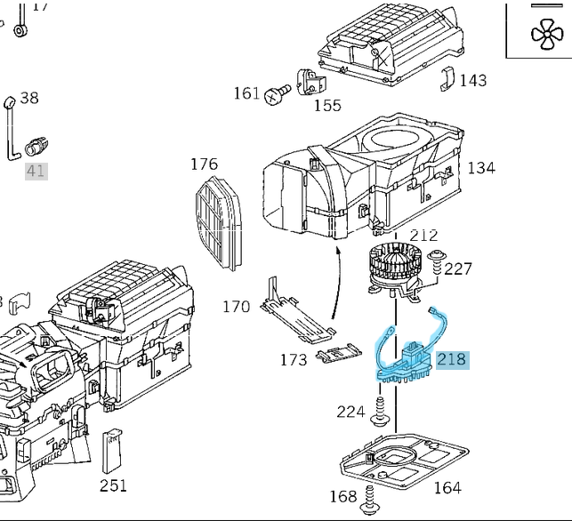 Klima Şalteri / Klima Tarağı / Klima Duyucusu Pervaneli Tip E Seri W210, OEM A2108700210, A2108206210