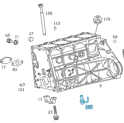 Yağ Fıskiyesi / Yağ Fıskiye Memesi / Yağlama Jeti E Seri W124, W210, C Seri W201, W202, Vito W638, Sprinter W901, W902, W903, W904 Motor: OM601, OM602, OM603, OM604, OM605, OM606 OEM A6041800143, A6041800043