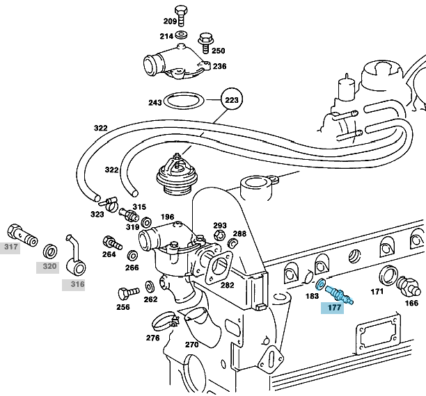 Hararet Müşürü Tek Fiş 120'C E Seri W123, W124, C Seri W201, W202, Vito W638, Sprinter W901-W903 Motor: M115, M102, M103, M104, M111, M112, OM601-OM603, OM615-OM617, OM605, OM606  OEM A0055422617, A0025422517, A0055421017(Kopya)