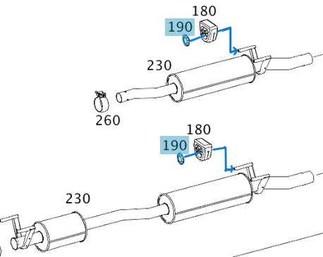 Egzoz Askı Lastiği Segmanı / Universal Segman Tüm Modeller OEM A1239941345