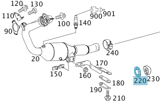 Egzoz Askı Lastiği Segmanı / Universal Segman Tüm Modeller OEM A1239941345