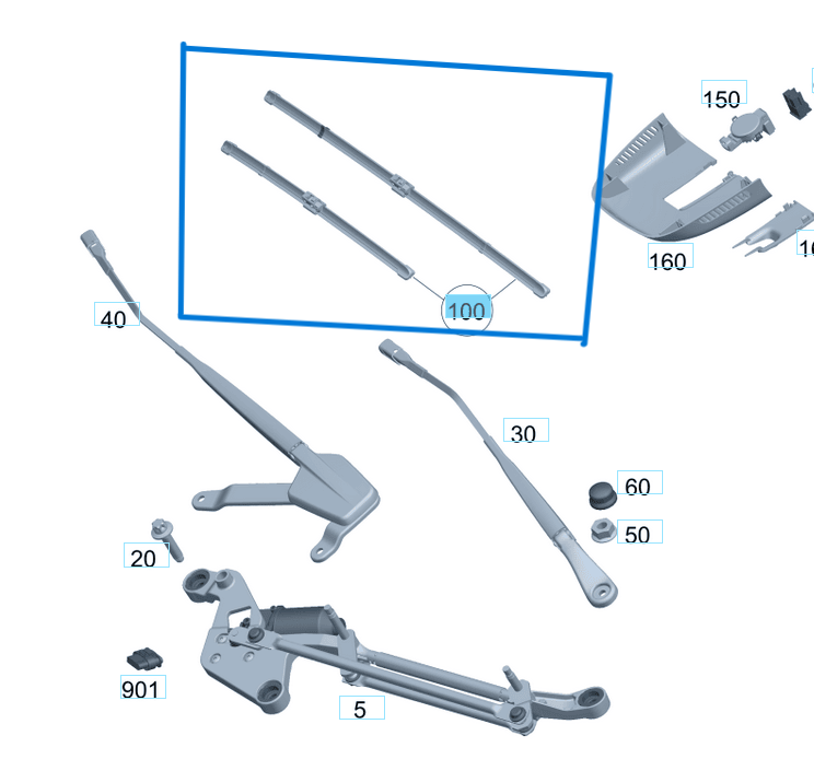Silecek Takım VITO W447 OEM A4478205400, A4478200345