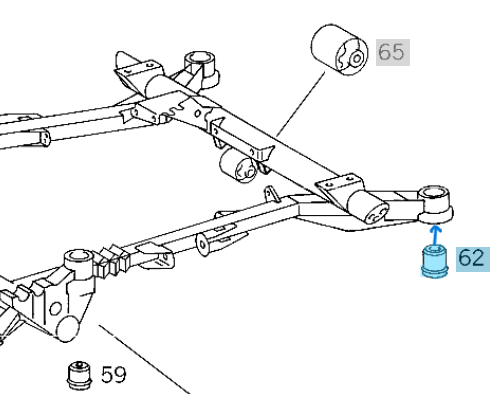 Travers Takozu Önün Arkası Vito W638 OEM A6383170912, A6383170312