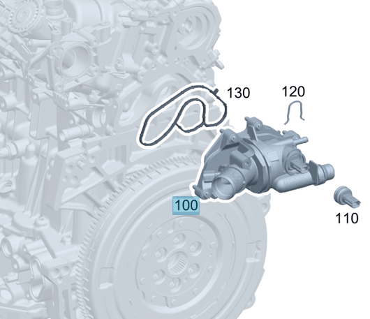 Termostat Yuvalı Müşürlü Komple A Seri W177, B Seri W247, CLA W118, Motor: M282, OEM A2822030175, A2822033300, 110609301R