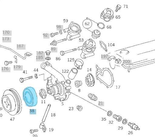 Pervane Manyetiği / Fan Termiği C Seri W201, E Seri W124 Motor: M102 OEM A1022000677, 1022000677