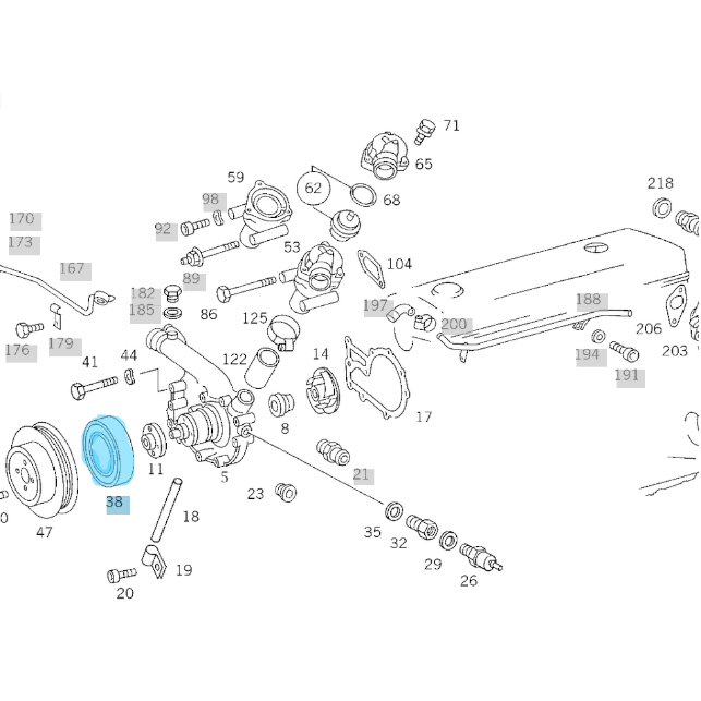 Pervane Manyetiği / Fan Termiği C Seri W201, E Seri W124 Motor: M102 OEM A1022000677