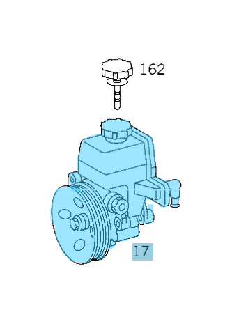 Direksiyon Pompası C Seri W203, Sprinter W901, W902, W903, W904, Motor: M111, OEM A0024668401, A0024662501, A0024662701
