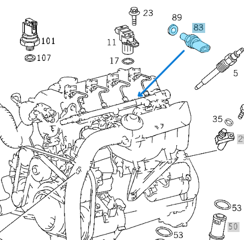 Hararet Müşürü / Fan Müşürü  E Seri W210, W211, W212, C Seri W203, W204, Vito W639, Sprinter W903, W904, W906, Motor: M104, M111, M116, M119, OM602, OM604, OM605, OM606, OM611, OM612, OM642, OM646, OM651,  OEM A0051536328, A0005426218, A0051532328