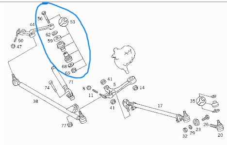 Esrot Tamir Takımı / S Rot Tamir Takımı. W115, W123, W116, W126, W124 OEM A1264600819