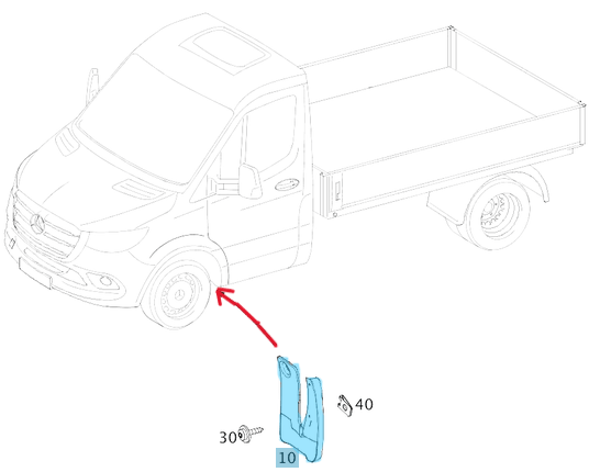 Paçalık Ön Sol Sprinter W907, W910 OEM A9108890000, 9108890000