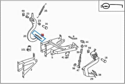 Pedal Lastiği Fren, Debriyaj Vito W638, Sprinter W901, W902, W903, W904 OEM A3192920082