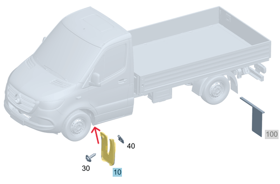 Paçalık Ön Sağ Sprinter W907, W910 OEM A9108890100,9108890100