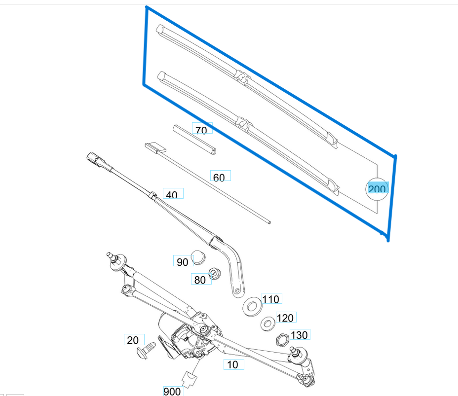 Silecek Süpürgesi Ön Takım 65/60cm Sprinter W907, W910 OEM A9108240000
