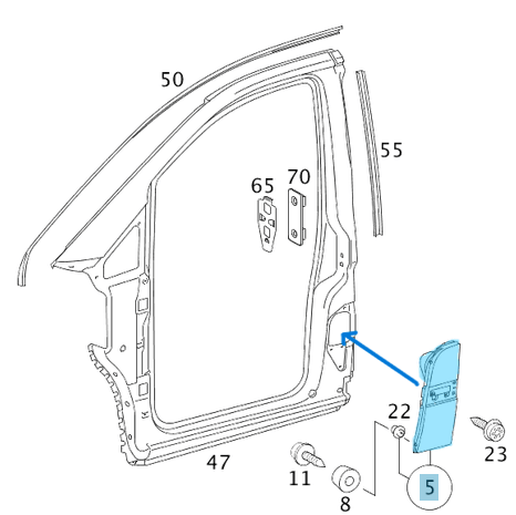 Depo Kapağı Dış Vito W639 OEM A6397500304