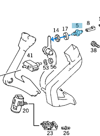Fren Müşürü / Stop Lamba Müşürü Vito W638, Sprinter W901, W902, W903, W904, OEM A0005456909, A6315450009