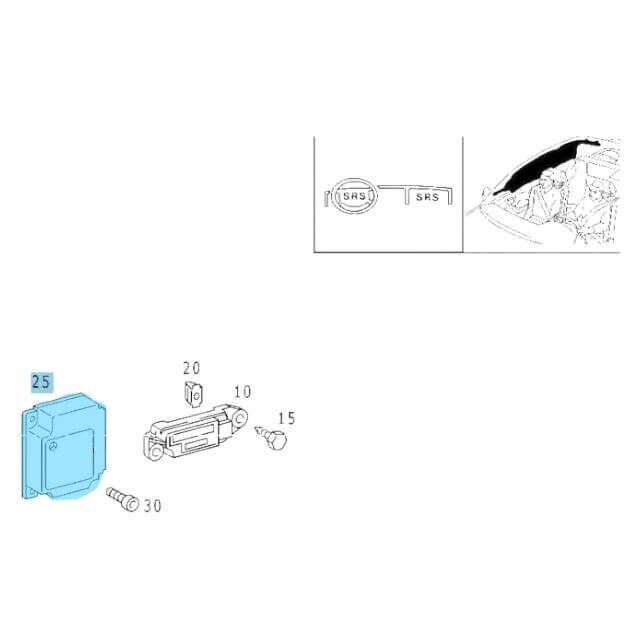 Beyin / Kontrol Ünitesi SRS, Airbag E Seri W210 OEM A0018202326, A0038203426, A0048200826