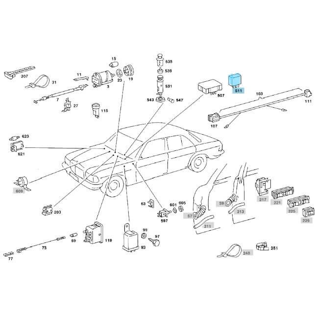 Cam Silecek Röle / Role / Cam Silecek Kumanda Rölesi W114, W115, W123, W116 OEM A0008210763, A1238210063