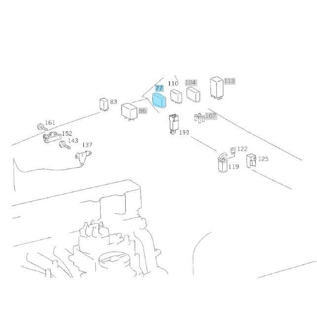 Yakıt Pompa Röle / Role / Kumanda Cihazı E Seri W124, C Seri W201, OEM A0025450505, A0015459005