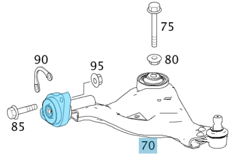Salıncak Burcu Kovanlı Ön Sağ Vito W639 2011-> OEM A6393301501, A6393301307
