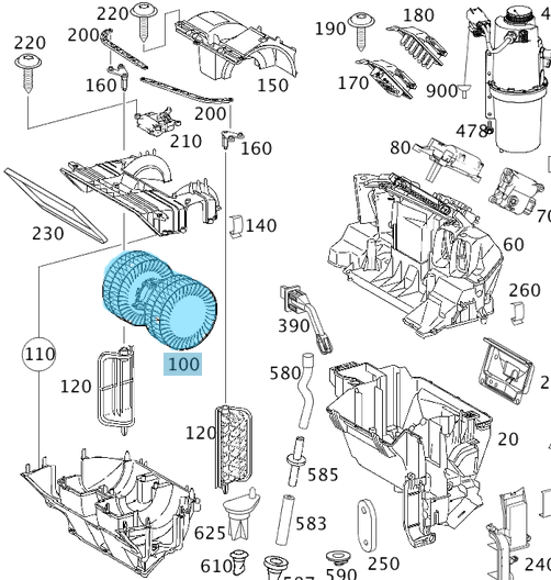 Kalorifer Motoru Klimasız Vito W639 OEM A0008358304