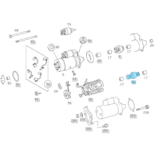 Marş Dişlisi 9 Diş E Seri W123, W124, C Seri W201 Motor: M102, M111 Bosch No: 1006209506 OEM A0001519113
