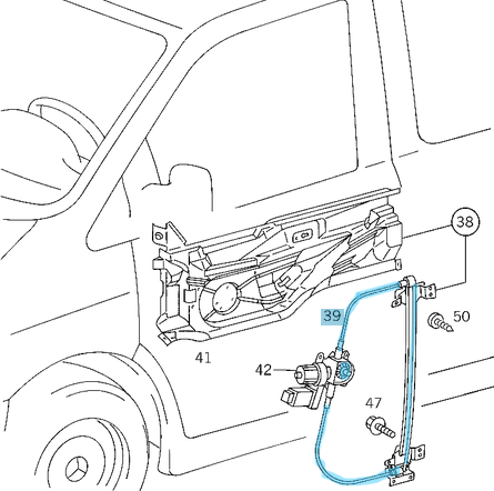 Cam Mekanizma Tamir Takımı Ön Sol Vito W638 OEM A6387200046